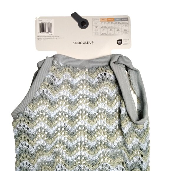 Koolaburra By Ugg Large Dog Green and White Mila Knit Chevron Pattern Dress - Picture 7 of 9